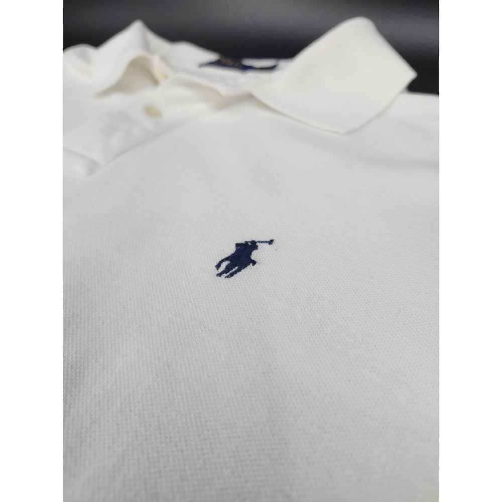 Polo Ralph Lauren Mens 2XLT White Short Sleeve Pique Polo Shirt Big & Tall 2XL
